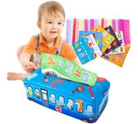 Gcerfby Sensory Crinkle Tissue Box | Colorful Juggling Rainbow Dance Scarves - for, Pull, Sort, Crinkle, Colors and Patterns, Toy, Gift for 6 Months+, 1 2 3 Years