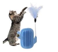 Gcerfby Wall mounted cat toy, Catnip infused balls, Catnip Ball Face Scratcher Toy, Easy to Install, Promotes Healthy Plays, 32x13cm, 200g, for Cat Cleaning, Shedding
