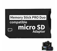 Gcfyub Memory Stick Adapter for Micro SD to Memory Stick PRO Duo Converter for Sony PSP 1000 2000 3000, TF to MS Adapter for Sony Handycam & PlayStation Portable (Black)