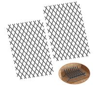 GCGOODS Fireplace Grate Ember Retainer, Steel Retainer Ember for Fireplace Grates, Fireplace Burning Accessory, Fit for Most Fireplace Indoor & Outdoor, Black, 2 Pack (12 x 7.5 inch)