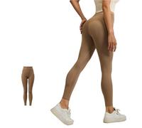 GCHNow Ruiziliang Anti-cuffing Slim-fit Butt-lifting High-waisted Workout Pants, Peach-butt Seamless Yoga Leggings(Cocoa,3X-Large)