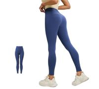 GCHNow Ruiziliang Anti-cuffing Slim-fit Butt-lifting High-waisted Workout Pants, Peach-butt Seamless Yoga Leggings(Dark blue,3X-Large)