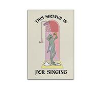 GCHPRINTEU Frog in The Bathroom Singing Poster, This Shower Is for Singing Music Album Canvas Poster Gift Home Wall Decoration Animal Fun Art Print for Bedroom Living Room 12x18inch(30x45cm) Unframe-s