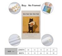 GCHPRINTEU Fun Black Cat Poster No No No I'm Not Going to Eat It. It's My Pet. Canvas Poster Sweet Home Wall Art Print for Wall Decoration 20x30inch(50x75cm) Unframe-style