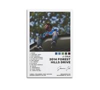GCHPRINTEU J. COLE-2014 Forest Hills Drive Music Album Canvas Poster Gift Home Wall Decoration Animal Fun Art Print for Bedroom Living Room 16x24inch(40x60cm) Unframe-style-1