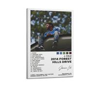 GCHPRINTEU J. COLE-2014 Forest Hills Drive Music Album Canvas Poster Gift Home Wall Decoration Animal Fun Art Print for Bedroom Living Room 08x12inch(20x30cm) Frame-style-1