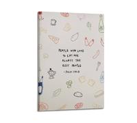 GCHPRINTEU Julia Child Quote Print, Whimsical Kitchen Poster, People Who Love to Eat Wall Art Music Album Canvas Poster Gift Home Wall Decoration Animal Fun Art Print for Bedroom Living Room 12x18inch