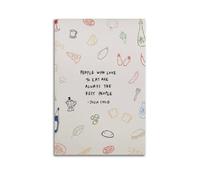 GCHPRINTEU Julia Child Quote Print, Whimsical Kitchen Poster, People Who Love to Eat Wall Art Music Album Canvas Poster Gift Home Wall Decoration Animal Fun Art Print for Bedroom Living Room 24x36inch