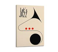 GCHPRINTEU Let's Jazz Music Canvas Poster Sweet Home Wall Art Print for Wall Decoration 20x30inch(50x75cm) Frame-style