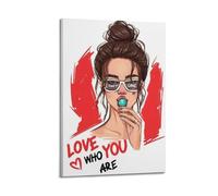 GCHPRINTEU LOVE WHO YOU ARE 2 Canvas Poster Sweet Home Wall Art Print for Wall Decoration 20x30inch(50x75cm) Frame-style