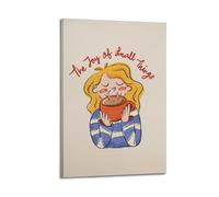 GCHPRINTEU The Joy Of Small Things Print, Positive Affirmations Poster Music Album Canvas Poster Gift Home Wall Decoration Animal Fun Art Print for Bedroom Living Room 16x24inch(40x60cm) Frame-style