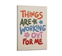 GCHPRINTEU Things Are Working Out for Me Music Album Canvas Poster Gift Home Wall Decoration Animal Fun Art Print for Bedroom Living Room 12x18inch(30x45cm) Frame-style