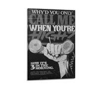 GCHPRINTEU Why'd You Only Call Me When You're High- Music Lyrics Vintage Print Motivational Canvas Poster Inspired Quote Art Print for Wall Decoration 24x36inch(60x90cm) Frame-style