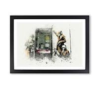 GCHQ Government Spies by Banksy Framed Print | A2 Black Framed Wall Art | Ready to Hang | Modern Nature Picture | Living Room Bedroom Lounge Office