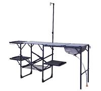 GCI OUTDOOR Master Cook Station | Portable Folding Kitchen Table with Soft Shell Sink, Heat Resistant Tabletop & Telescoping Lanter Pole, Perfect for Camping Trips