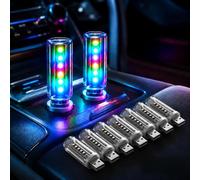 Gcidto 7PCS Touch Dimmable USB Glass Bottle Night Light, Multicolor Retro Car Ambient Lamp with Warm Glow, Portable Mini Light for Bedroom, Hallway, Camping, Office (7pack)
