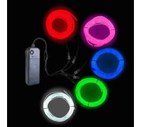 Gcidto Neon Light 5-in-1 Metre EL Wire, a Decorative Lighting Strip with Three Illumination Modes, Suitable for Various Occasions Such as Birthday Parties, Halloween, and More. (Multicolor)
