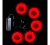Gcidto Neon Light 5-in-1 Metre EL Wire, a Decorative Lighting Strip with Three Illumination Modes, Suitable for Various Occasions Such as Birthday Parties, Halloween, and More. (red)