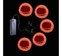 Gcidto Neon Light 5-in-1 Metre EL Wire, a Decorative Lighting Strip with Three Illumination Modes, Suitable for Various Occasions Such as Birthday Parties, Halloween, and More. (Orange)