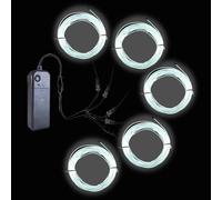 Gcidto Neon Light 5-in-1 Metre EL Wire, a Decorative Lighting Strip with Three Illumination Modes, Suitable for Various Occasions Such as Birthday Parties, Halloween, and More. (White)