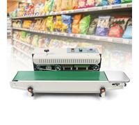 GCIUEMMH Automatic Continuous Sealing Machine - Food Sealing Machine FR-900 Sealer Machine 0-12m/min Food Vacuum Packing Machine Vacuum Sealing System for Household Commercial Factory Production Line
