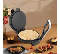 GCIUEMMH Electric Chapati Roti Maker - 1200W 220V Electric Chapati Maker Flat Bread 10 Inch Roti Maker Tortilla Press Non-Stick Electric Crepe and Pancake Maker Temperature and Thermostatic Control