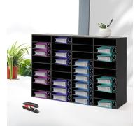 GCIUEMMH Literature Organizer With 36 Compartments - Adjustable Shelves Mail Sorter, File Organizer Desktop Mailbox Office Storage 176LBS Load for Office School Home