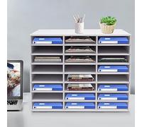 GCIUEMMH Literature Organizer with Adjustable Shelves - 24 Compartments Mail Sorter, Mail Organizer, File Organizer Desktop Mailbox Office Storage 176LBS Load for Office School Home (24 Compartments)