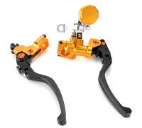 GCLANXI 19rcs Radial Clutch Motorcycle Brake Master Cylinder Cable Line Clutch Clamp 7/8" 22 for Nanja Honda Suzuki Yamaha R3 MT07 ZX-6R(1set Gold)