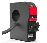 GCLANXI 22mm 7/8" Universal Motorcycle Handlebar Start Flameout Switch ON OFF Button With USB Charger For Yamaha ATV 4 Wire Connectors