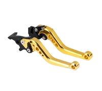 GCLANXI Fit for Motorbike Modification 1 Pair Alloy Motorcycle Brake Handle CNC Motorcycle Clutch Drum Brake Lever Handle(Gold)