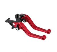 GCLANXI Fit for Motorbike Modification 1 Pair Alloy Motorcycle Brake Handle CNC Motorcycle Clutch Drum Brake Lever Handle(Red)