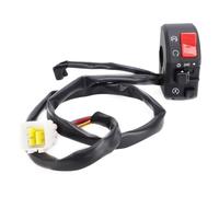 GCLANXI For 22mm Motorcycle Switches Motorbike Horn Button Turn Signal Electric Fog Lamp Light Start Handlebar Controller Switch Universal(1pcs right)