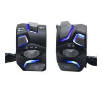 GCLANXI For 7/8'' 22mm Universal Motorcycle Handlebar Switch Headlight Warning Light Turn Signal Horn Start Kill Button With LED(Blue)