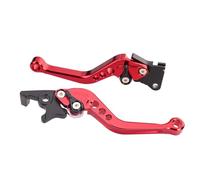 GCLANXI for Motorcycle Adjustable Brake Clutch Levers CNC Motorbike Brake Lever Handle Bar Motor Grips Brake Lever Modified Parts(Red Brake Handle)