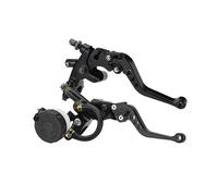 GCLANXI for Motorcycle Clutch Brake Master Cylinder Reservoir Levers Kit Universal 7/8" 22mm Fluid Reservoir Set Left+Right(Black)