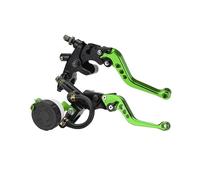 GCLANXI for Motorcycle Clutch Brake Master Cylinder Reservoir Levers Kit Universal 7/8" 22mm Fluid Reservoir Set Left+Right(Green)