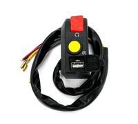 GCLANXI For Motorcycle Switches With USB Charge 7/8" 22mm Handlebar Mount ON OFF Electric Starter Stop Flameout Switch 12V 2A