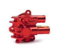 GCLANXI FOR Vespa GTS GTV Motorcycle Accessories CNC Engine Radiator Cooling Water Pump Guard Protection Cover(Red)