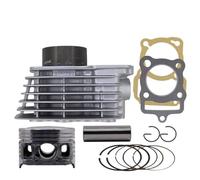 GCLANXI Motorcycle parts Suitable for Honda CG125 Cylinder Kit ZJ125 Cylinder Piston Ring Gasket 56.5mm cg 125 Sleeve Assembly(Black)