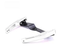 GCLANXI Motorcycle Tail Armrest Motocross Thickened Passenger Handle CNC Aluminum Rear Handrail For CFMOTO 250NK 300NK NK250 NK300(Two-tone silver)