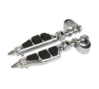 GCLANXI Motorcycle Universal Highway Crash Bar Engine Guard Bumper Foot Rest Peg Mount Clamp Bracket For Harley Indian Honda Aprilia BMW(I Chrome)