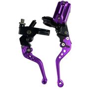 GCLANXI One Pair 7/8" 22mm Universal Motorcycle Brake Master Cylinder Lever Cable Clutch Reservoir for Scooter Sport Dirt Bike(Purple B)