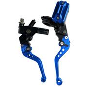 GCLANXI One Pair 7/8" 22mm Universal Motorcycle Brake Master Cylinder Lever Cable Clutch Reservoir for Scooter Sport Dirt Bike(Blue C)