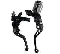 GCLANXI One Pair 7/8" 22mm Universal Motorcycle Brake Master Cylinder Lever Cable Clutch Reservoir for Scooter Sport Dirt Bike(Black A)
