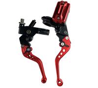 GCLANXI One Pair 7/8" 22mm Universal Motorcycle Brake Master Cylinder Lever Cable Clutch Reservoir for Scooter Sport Dirt Bike(Red C)