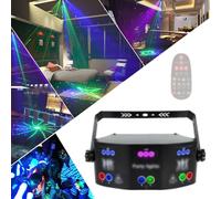 GCLCPAEN 15-Eye Stage Lighting Kit,Flashing Party Lights,3 Modes,Fan-Shaped Design,Hundreds Of Patterns,With Remote Control,Voice Control,Ocean Wave Effect,For Parties,Club,Holiday Christmas