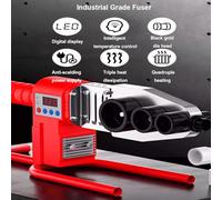 GCLCPAEN Pipe Welding Machine,Electric Plastic Welder,Led Digital Display,With 0.79/0.98/1.26/1.57/1.97/2.46in Black Gold Die Head,Double-Pipe Heating,Ut Type Base,For Ppr Pipes KIT2