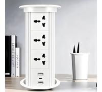 GCLCPAEN Pop-Up Socket Smart Electric,3 Ac Multi-Functional Socket,2*Usb 1*Usb-C,Concealed Installation,15w Wireless Charging,Intelligent Touch Lift,For Kitchen/Home/Office/Desk A