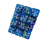 Gcljlmy 10 Pieces Counter Dice Counters Math Teaching Aid Addition and Subtraction Acrylic for Board Games Mathematical D6 Dice Six Sided (Blue)